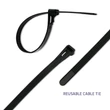 Kép 4/6 - Qoltec fekete önzáró kábelkötegelő 7.2*250 mm