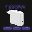 Kép 4/10 - Qoltec GaN FAST 108W fehér töltő laptophoz és okostelefonhoz
