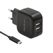Kép 1/8 - Qoltec 17W töltő 2xUSB és USB C kábellel