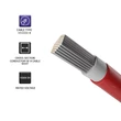 Kép 3/5 - Qoltec 6mm² napelemes kábel 100m piros színben