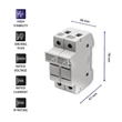 Kép 4/14 - Qoltec 1000V 20A biztosíték alap napelemhez