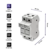 Kép 4/14 - Qoltec 1000V 30A biztosíték alap napelemhez