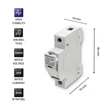 Kép 4/14 - Qoltec 1000V 30A biztosíték alap dióda napelemhez