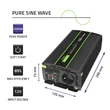 Kép 7/15 - Qoltec 1000W inverter 12V-ról 230V-ra