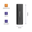 Kép 3/10 - Qoltec M.2 SATA SSD ház fekete színben USB-C csatlakozóval