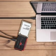 Kép 3/9 - Qoltec USB 3.0 Adapter IDE és SATA III-hoz fekete/piros színben