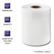 Kép 3/8 - Qoltec címkék DYMO 4XL-hez, 220 db tekercs