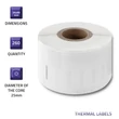 Kép 3/7 - Qoltec címkék DYMO LW-99012-hez, 36 x 89 mm, 260 db