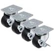 Kép 3/11 - Qoltec fékezhető görgők 19'' rackekhez, 4 db