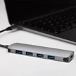 Kép 3/10 - Qoltec 5 az 1-ben USB-C hub adapter szürke színben