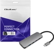 Kép 6/10 - Qoltec 5 az 1-ben USB-C hub adapter szürke színben