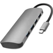 Kép 1/10 - Qoltec 5 az 1-ben USB-C hub adapter szürke színben