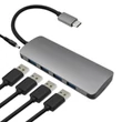 Kép 7/10 - Qoltec 5 az 1-ben USB-C hub adapter szürke színben