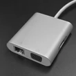 Kép 6/12 - Qoltec USB-C 3.1 hub adapter 4 porttal ezüst színben