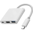 Kép 1/13 - Qoltec 3 az 1-ben USB-C hub adapter HDMI 4K