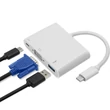 Kép 5/9 - Qoltec USB-C 3.1 3 az 1-ben hub adapter fehér színben