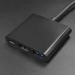 Kép 6/13 - Qoltec USB-C 3.1 3 az 1-ben hub adapter fekete színben