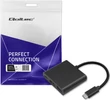 Kép 13/13 - Qoltec USB-C 3.1 3 az 1-ben hub adapter fekete színben