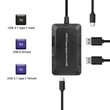 Kép 2/9 - Qoltec 5 az 1-ben USB-C hub adapter fekete színben