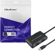 Kép 7/9 - Qoltec 5 az 1-ben USB-C hub adapter fekete színben