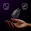 Kép 2/8 - Qoltec GaN ULTRA 35W töltő | 5-20V | 2.25-3A | 1 x USB type C PD | 1x USB QC 3.0 | Fekete