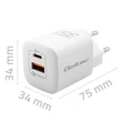 Kép 7/8 - Qoltec GaN ULTRA 35W fehér töltő USB Type C és QC 3.0