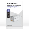 Kép 8/8 - Qoltec GaN ULTRA 35W fehér töltő USB Type C és QC 3.0