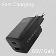 Kép 4/8 - Qoltec GaN ULTRA 65W fekete töltő USB Type C és QC 3.0