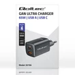 Kép 8/8 - Qoltec GaN ULTRA 65W fekete töltő USB Type C és QC 3.0
