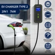 Kép 2/15 - Qoltec mobil töltő EV-hez 2 az 1-ben Type 2 csatlakozóval