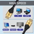 Kép 3/11 - Qoltec HDMI v2.1 kábel 8K 60Hz, aranyozott csatlakozóval