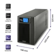 Kép 4/13 - Qoltec 3kVA szünetmentes tápegység UPS LCD kijelzővel