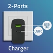 Kép 2/8 - Qoltec 45W szuper gyors PD töltő fekete színben