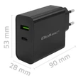 Kép 8/8 - Qoltec 45W szuper gyors PD töltő fekete színben