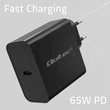 Kép 4/8 - Qoltec 65W szuper gyors PD töltő fekete színben