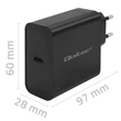 Kép 8/8 - Qoltec 65W szuper gyors PD töltő fekete színben