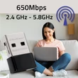 Kép 2/12 - Qoltec Ultragyors Mini Vezeték nélküli USB Wi-Fi Adapter