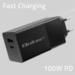 Kép 3/7 - Qoltec GaN POWER PRO töltő USB-C és USB-A portokkal