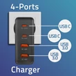 Kép 2/7 - Qoltec GaN POWER PRO 130W töltő fekete színben