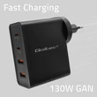 Kép 3/7 - Qoltec GaN POWER PRO 130W töltő fekete színben