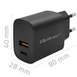 Kép 7/7 - Qoltec GaN POWER PRO töltő 30W fekete színben
