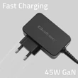 Kép 3/11 - Qoltec GaN POWER PRO 45W USB-C töltő fekete színben