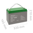 Kép 8/11 - Qoltec 12V 100Ah AGM akkumulátor szürke és zöld színben