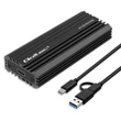 Kép 1/13 - Qoltec NV2270 M.2 SSD ház fekete alumínium kivitelben
