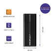Kép 3/13 - Qoltec NV2270 M.2 SSD ház fekete alumínium kivitelben
