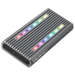 Kép 1/13 - Qoltec M.2 SSD ház 4TB SATA NVMe USB-C RGB LED