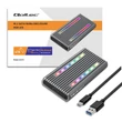Kép 6/13 - Qoltec M.2 SSD ház 4TB SATA NVMe USB-C RGB LED