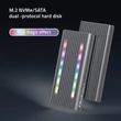 Kép 8/13 - Qoltec M.2 SSD ház 4TB SATA NVMe USB-C RGB LED
