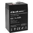 Kép 1/10 - Qoltec 6V 4.5Ah AGM akkumulátor fekete színben