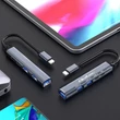 Kép 7/11 - Qoltec 5 az 1-ben USB-C Hub Adapter szürke színben
